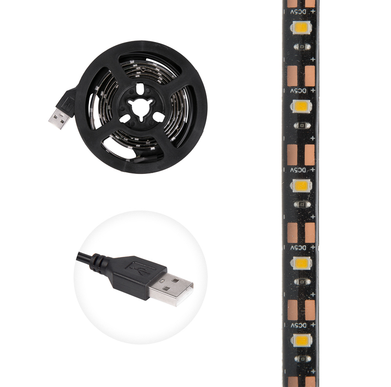   5, SMD2835, 4,8/, 60 LED/, 3000K, 8, 1,  USB , , IP65 LAMPER