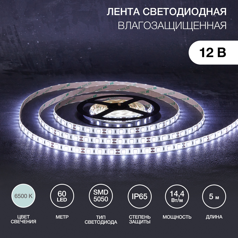   12, SMD5050, 14,4/, 60 LED/, 6500, 10, 5,    , IP65 LAMPER