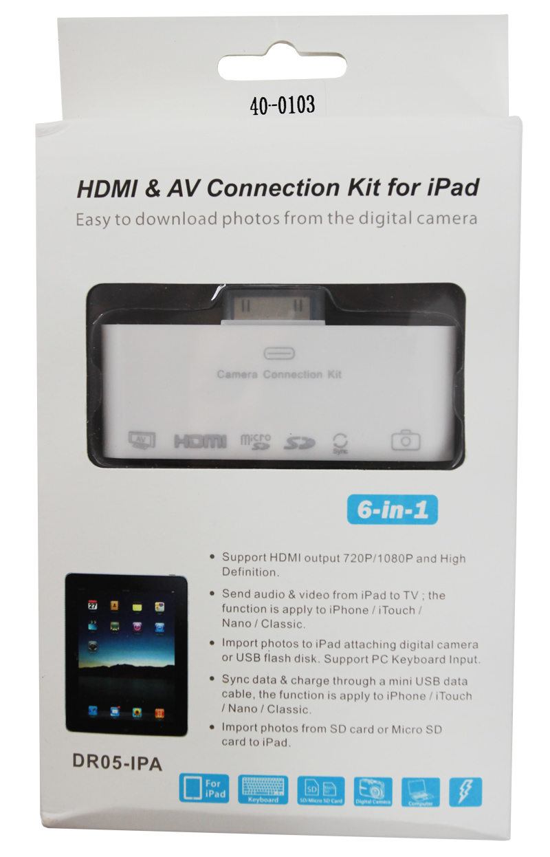 AV  6  1  iPhone 4/4S  HDMI, USB, microSD, SD, 3.5 , microUSB