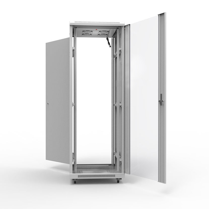 Шкаф напольный 19" 42U 600х800мм, передняя дверь стекло, задняя дверь металл, RAL 7035 REXANT