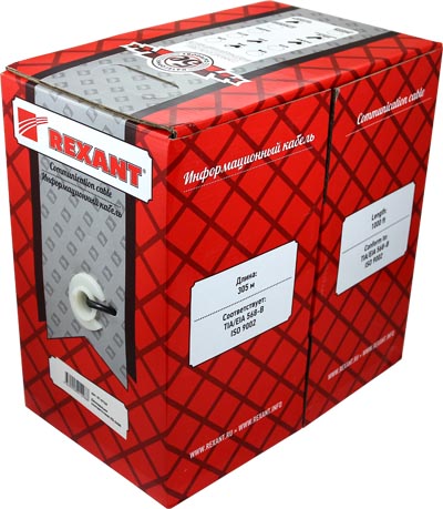    SF/UTP, CAT 5e, PVC, 4PR, 24AWG, INDOOR, STRANDED, , 305, REXANT