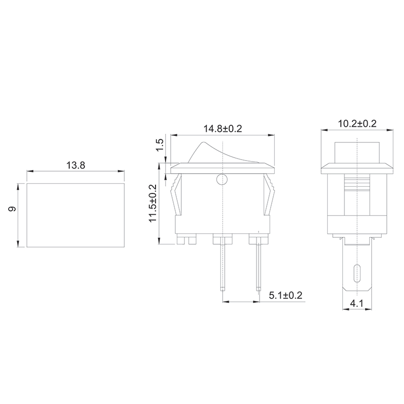   250V 3 (2) ON-OFF  Micro (RWB-101) REXANT