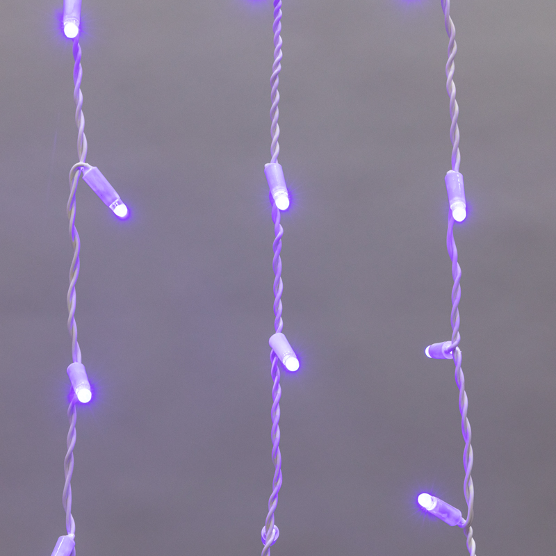 Гирлянда светодиодная Бахрома (Айсикл) 4,8х0,6м 152 LED СИНИЙ белый ПВХ IP65 постоянное свечение 230В нужен блок 303-500-1 NEON-NIGHT