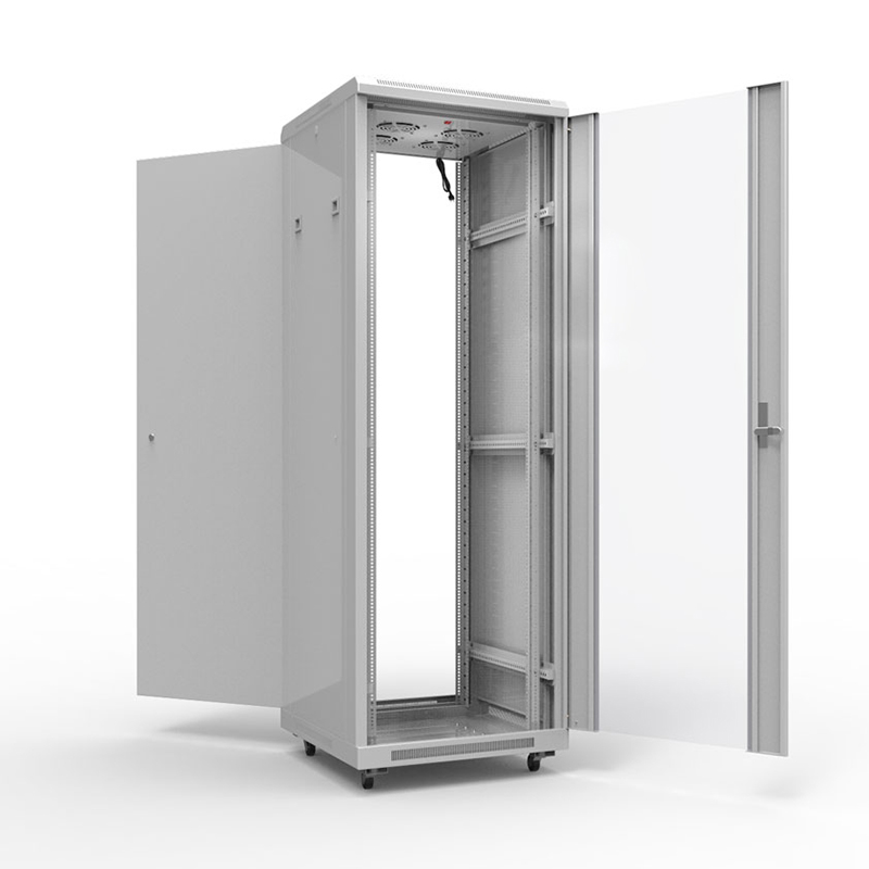 Шкаф напольный 19" 22U 600х1000мм, передняя дверь стекло, задняя дверь металл, RAL 7035 REXANT