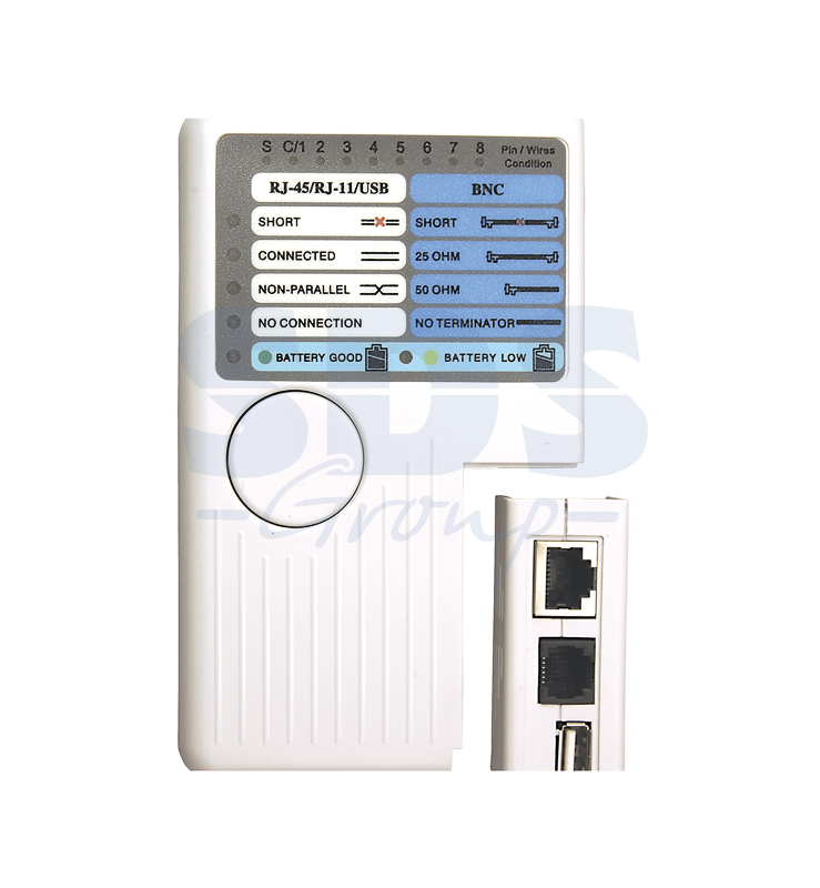 Тестер кабеля универсальный 5 в 1 RJ-45+RJ-11/RJ-12+1394+USB+BNC 3468 REXANT