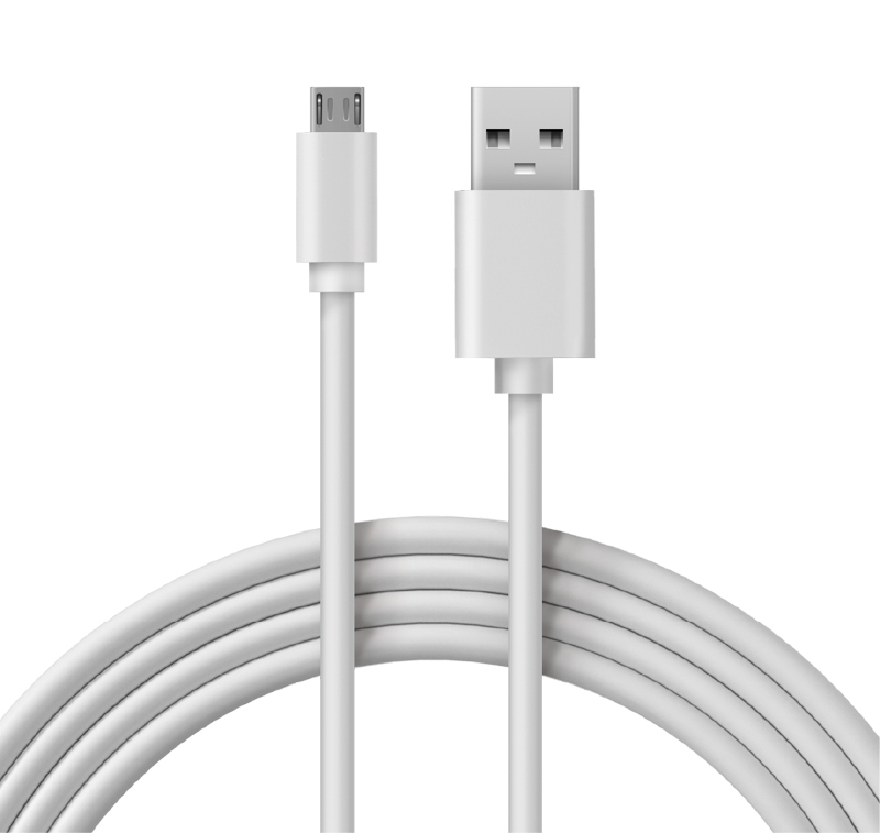 Кабель USB-A – micro USB, 1А, 1,8м, ПВХ, белый REXANT