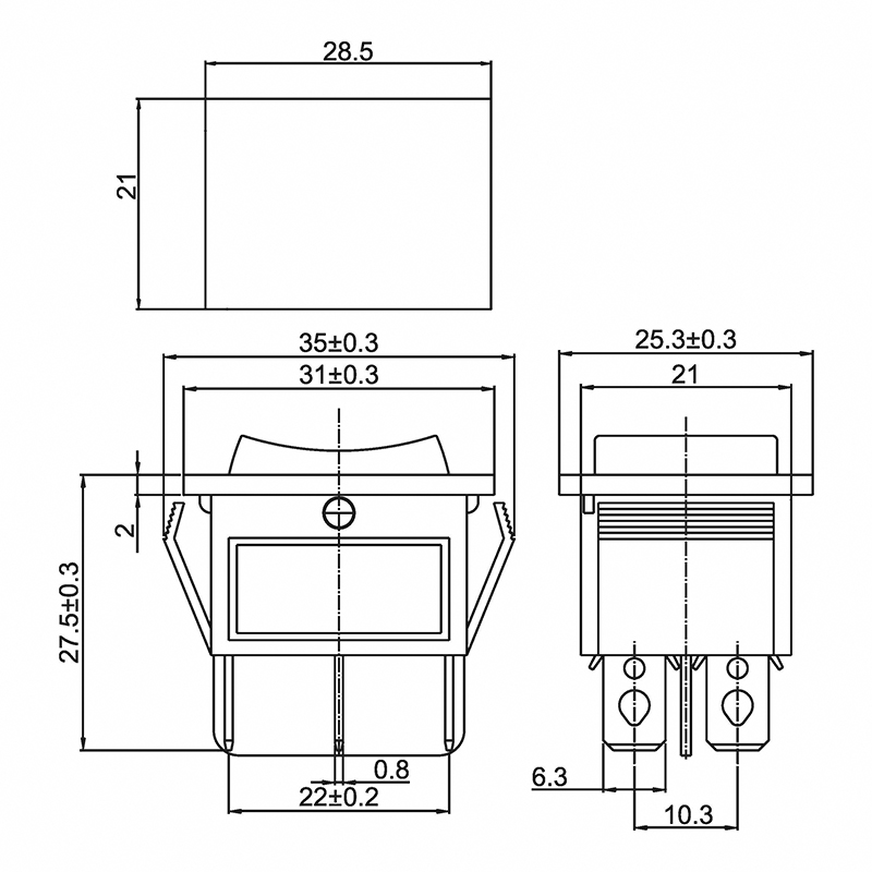   250V 15 (6) ON-OFF-ON      (RWB-509, SC-767) REXANT