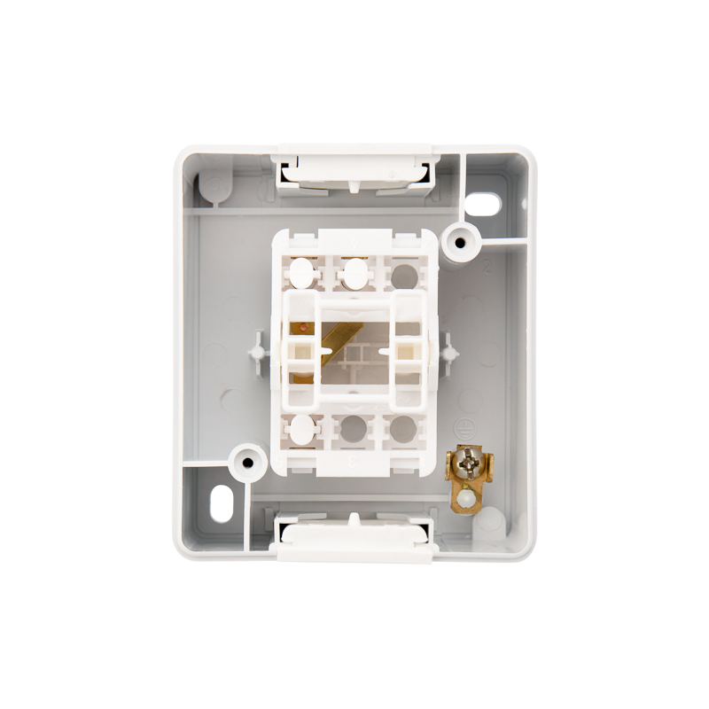 Переключатель проходной INDUSTRIAL IP54 о/у, белый KRANZ