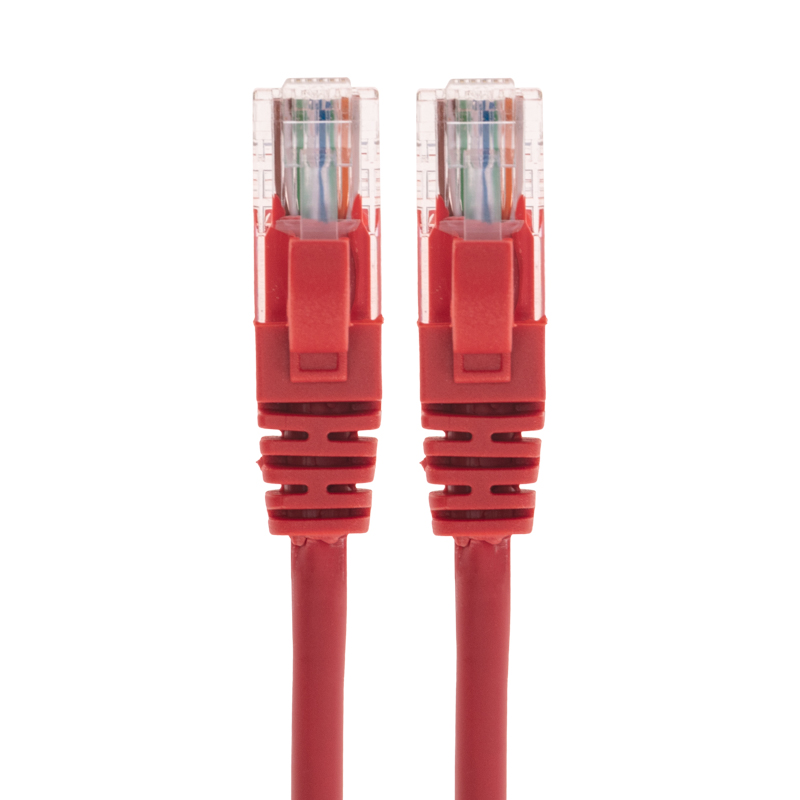 Патч-корд U/UTP, CAT 5e, RJ45-RJ45, 26AWG, LSZH, красный, 5м REXANT