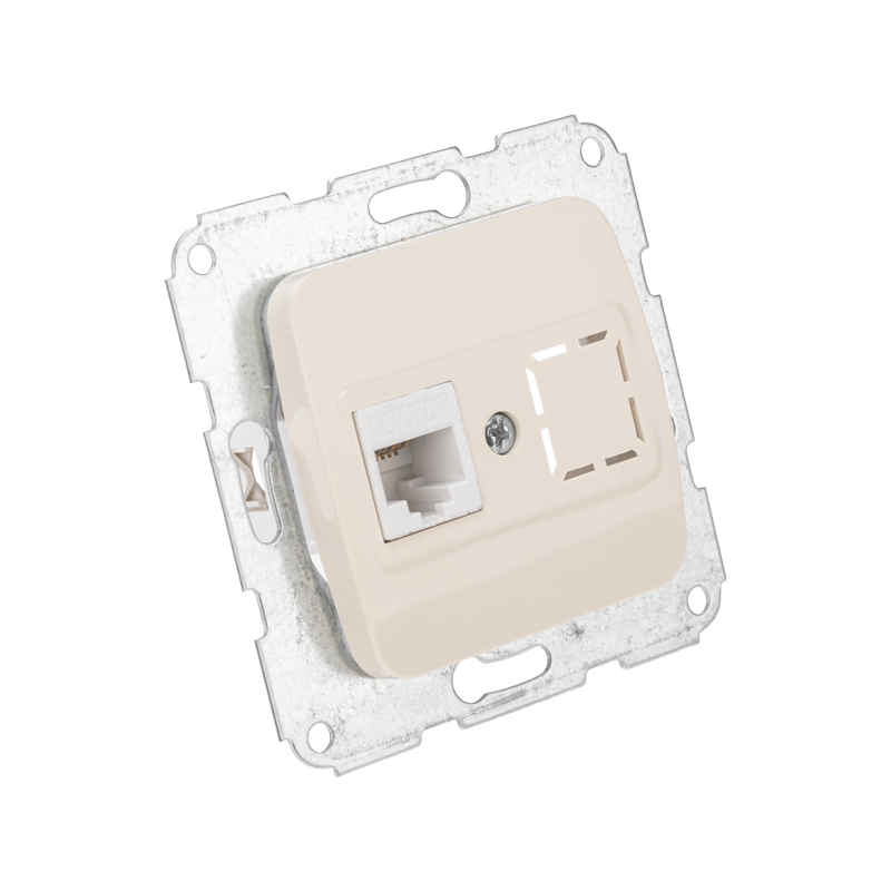 DEA Розетка Компьютер RJ45 с/у мех. Беж KRANZ