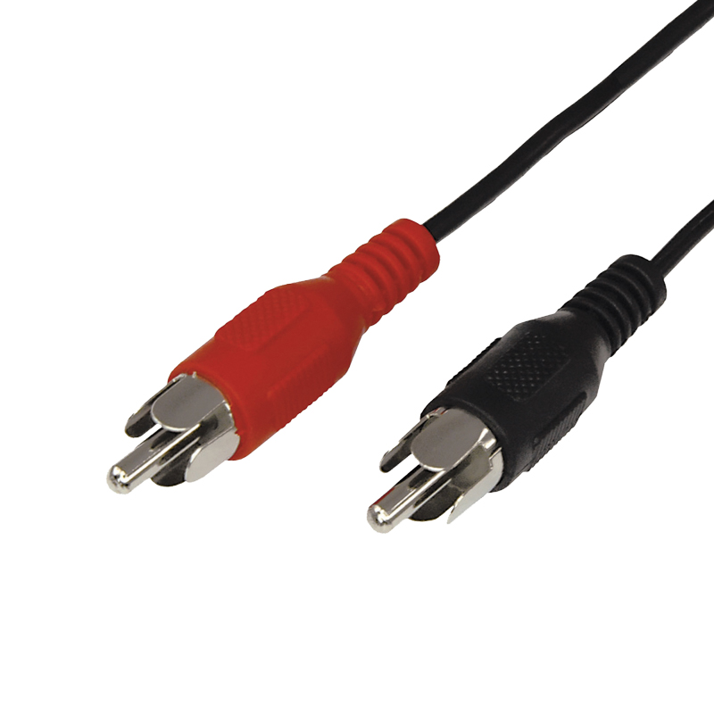 Шнур 2 RCA - 2 RCA, 5м, черный REXANT