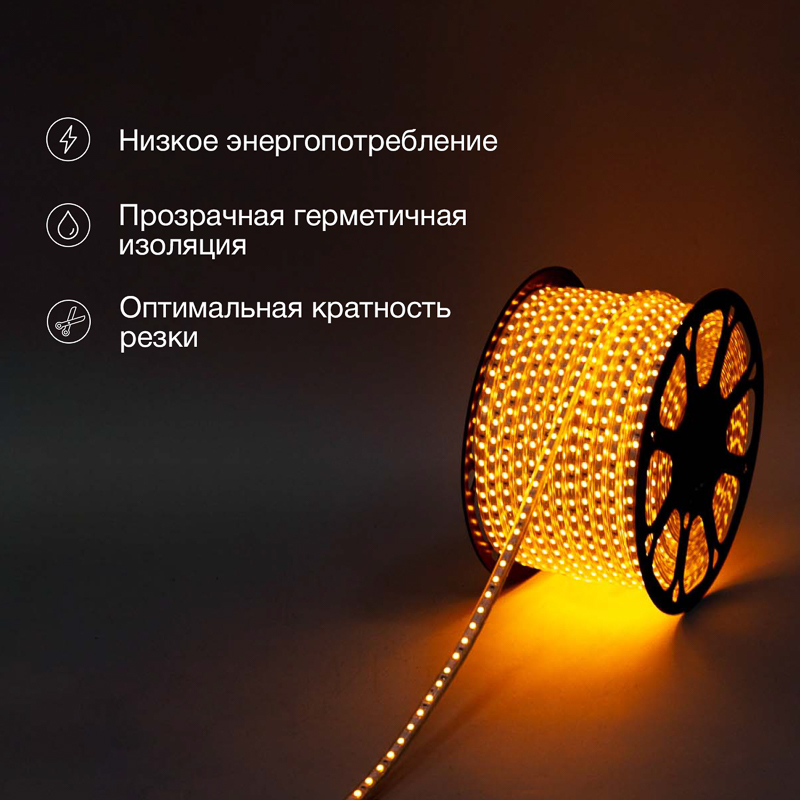 &#1051;&#1077;&#1085;&#1090;&#1072; &#1089;&#1074;&#1077;&#1090;&#1086;&#1076;&#1080;&#1086;&#1076;&#1085;&#1072;&#1103; 220&#1042;, SMD5050, 60 LED/&#1084;, &#1046;&#1077;&#1083;&#1090;&#1099;&#1081;, 13&#1093;8&#1084;&#1084;,&#1089; &#1082;&#1072;&#1073;&#1077;&#1083;&#1077;&#1084; &#1087;&#1080;&#1090;&#1072;&#1085;&#1080;&#1103;, IP67 NEON-NIGHT