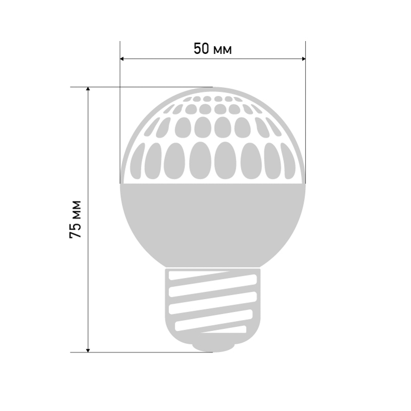 Лампа-строб светодиодная, диаметр 50, E27, 18 LED, 2,5Вт, СИНИЙ, 230В NEON-NIGHT