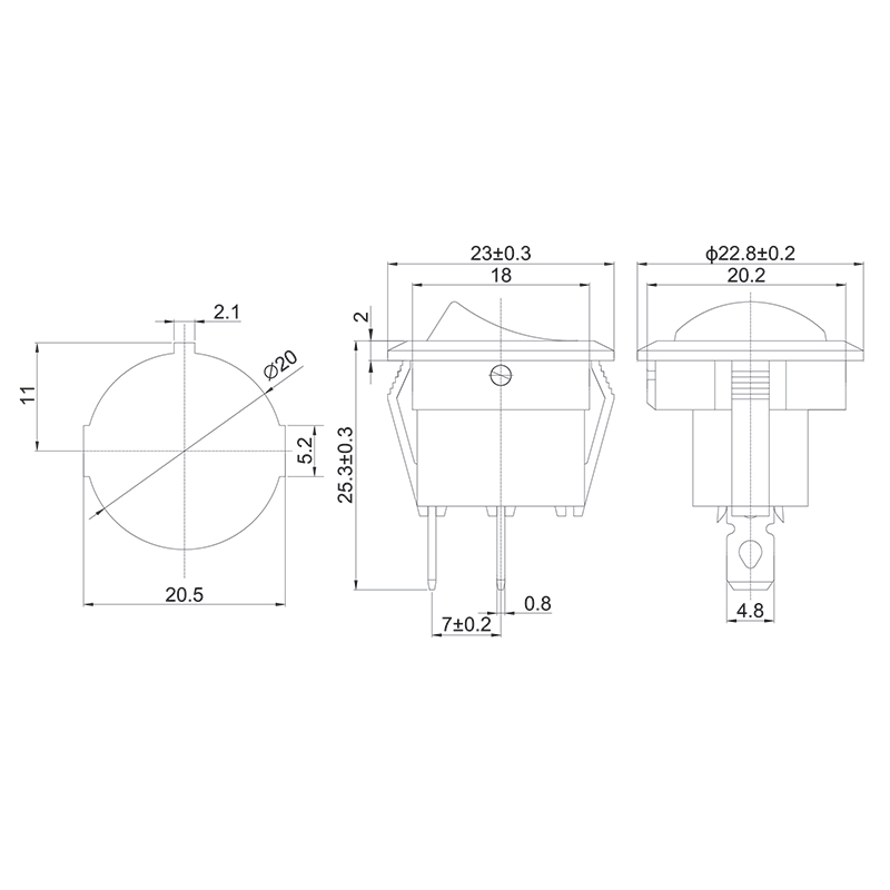    250V 6 (2) ON-OFF  (RWB-213, SC-214, MRS-102-8) REXANT