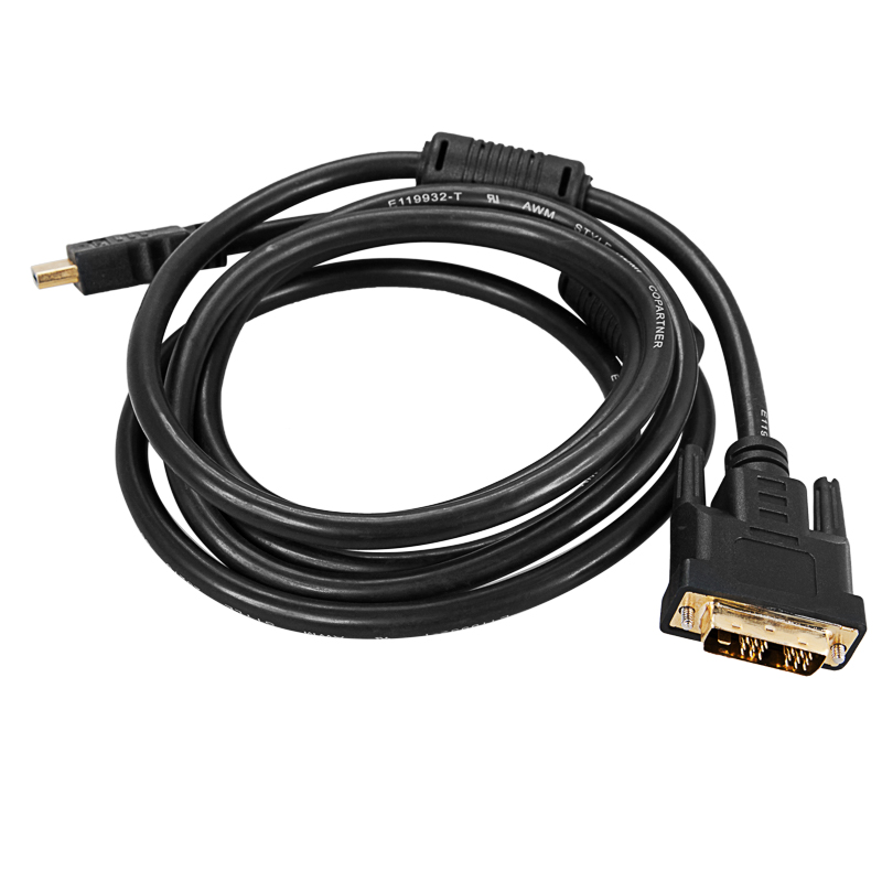  HDMI - DVI-D, 2, Gold,   REXANT