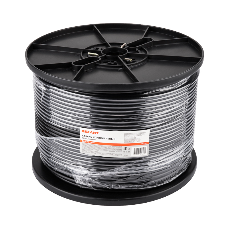   RG-6U, 75, CCS/Al/Al, 64%, 305, OUTDOOR,  REXANT