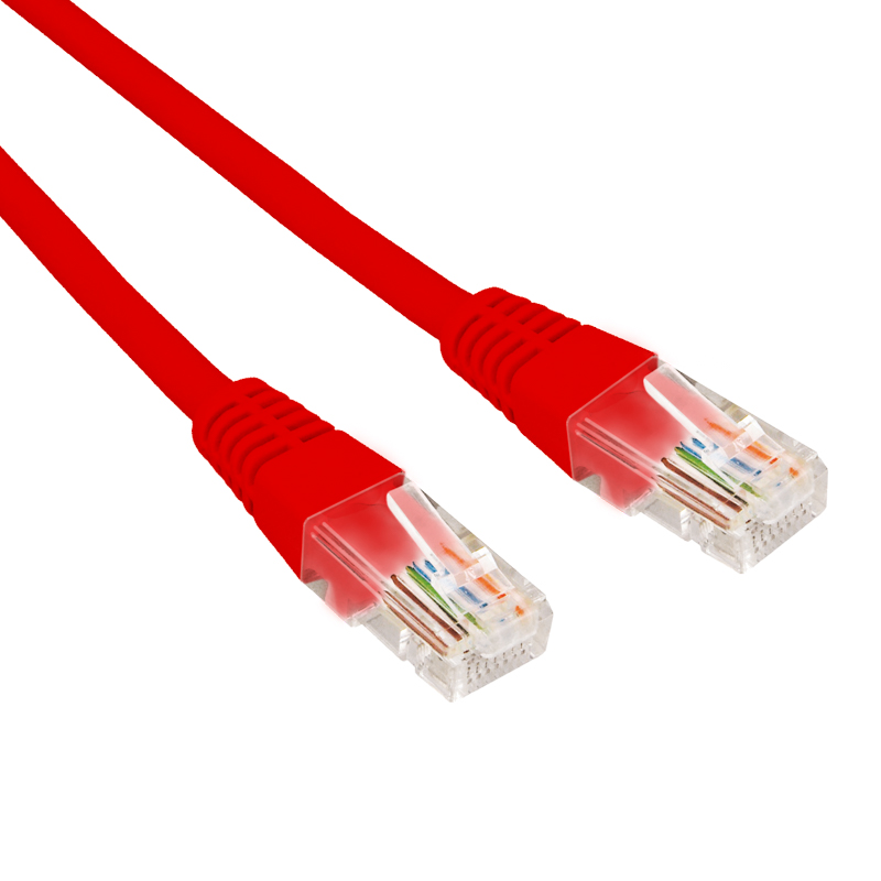 Патч-корд U/UTP, CAT 6, RJ45-RJ45, 26AWG, LSZH, красный, 0,3м REXANT