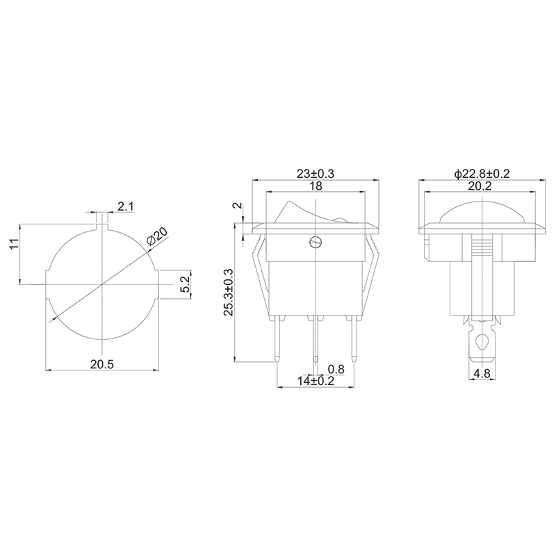    12V 20 (3) ON-OFF     (RWB-215, MIRS-101-8/D) REXANT