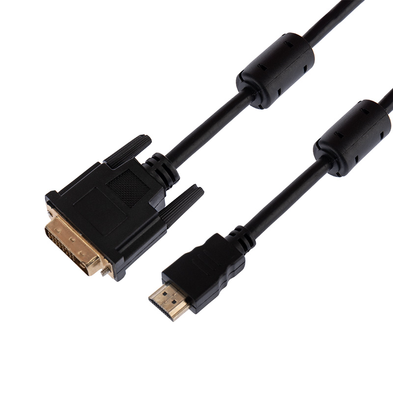  HDMI - DVI-D, 5, Gold,   REXANT