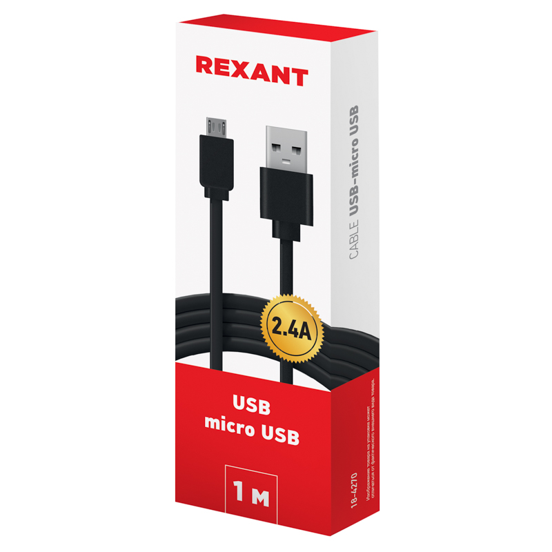  USB-A  micro USB, 2,4, 1, ,  REXANT